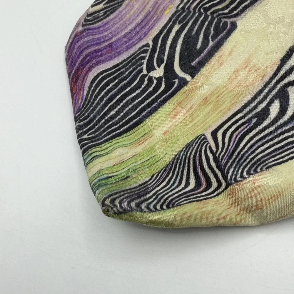 Brioni Men's 100% Silk Tie Multicolor Abstract Swirl Print Necktie Made In Italy